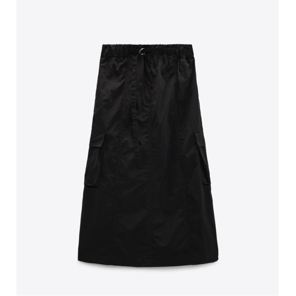 ZARA NWT NYLON CARGO SKIRT 🍒 - Picture 6 of 9